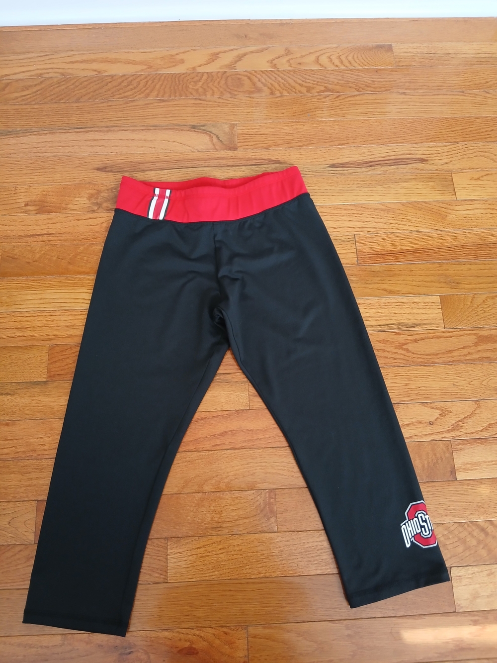 Black & Red Athletic Capris with Ohio State Logo